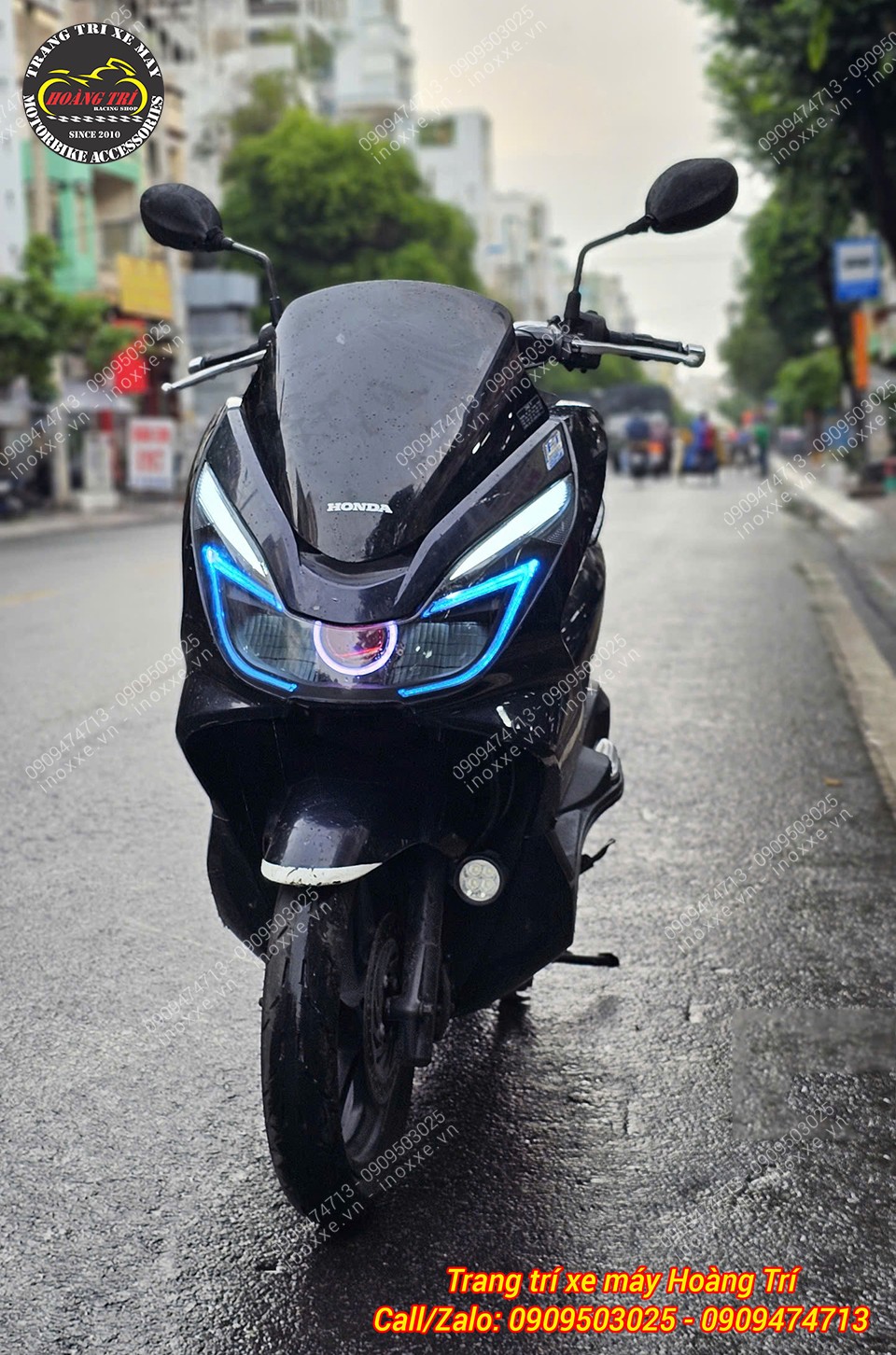 Độ đèn bi cầu PCX